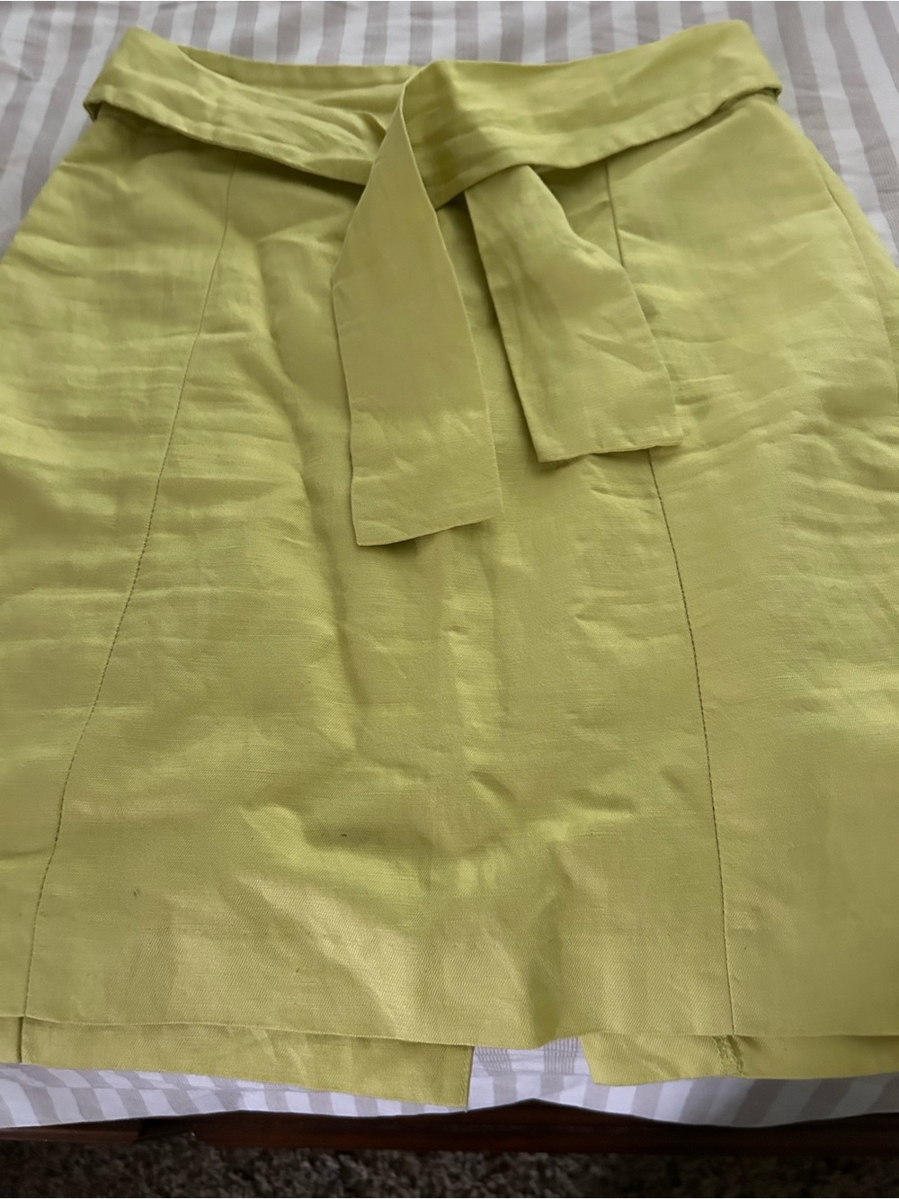 Banana Republic Lime Green mini Skirt with Tie Waist